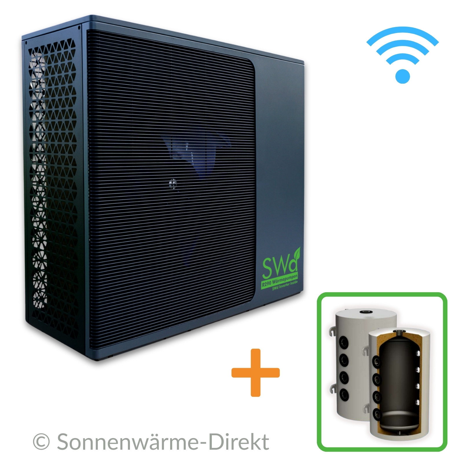 SWD WP6 Wärmepumpe A+++ R290 + Speicher 100 Liter
