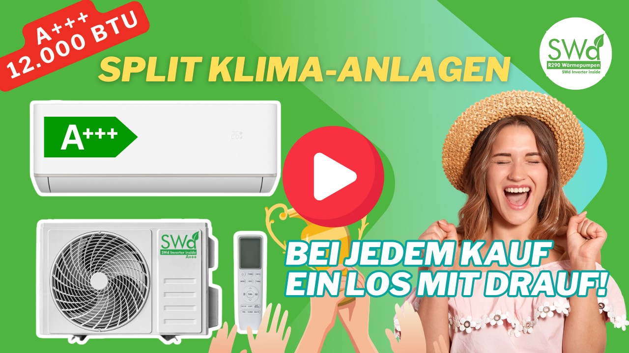 SWD Split Klimaanlagen, Wørmepumpen